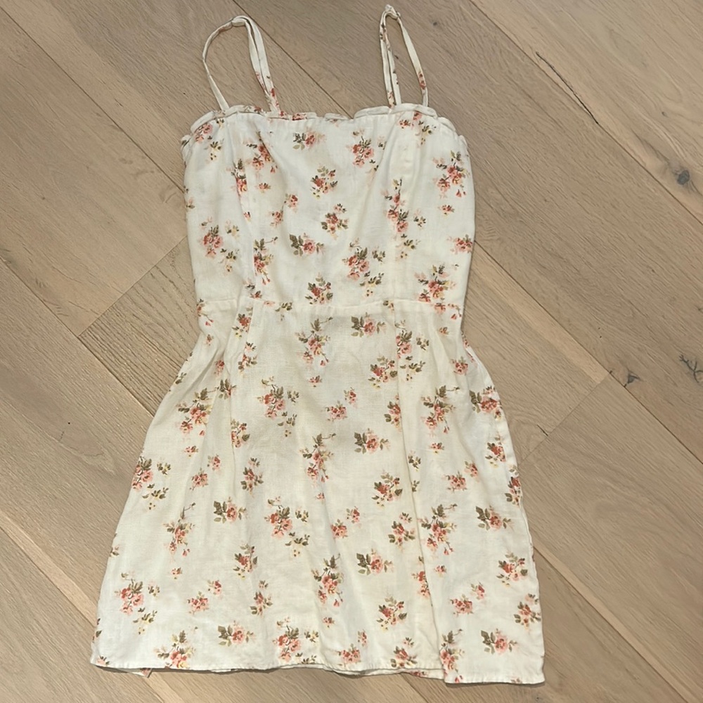 Reformation white linen dress